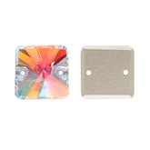 Light Crystal AB Rivoli Square Shape High Quality Glass Sew-on Rhinestones WholesaleRhinestone